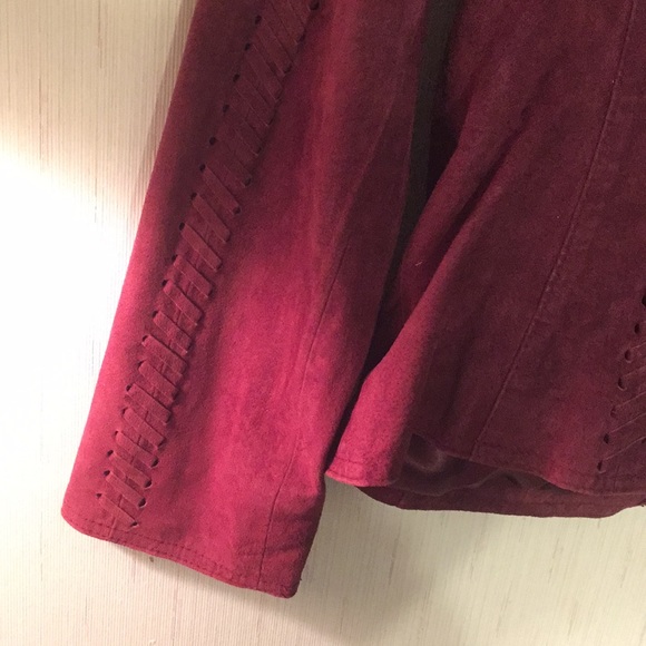 Hal Rubenstein Burgundy Suede Jacket - Picture 7 of 7